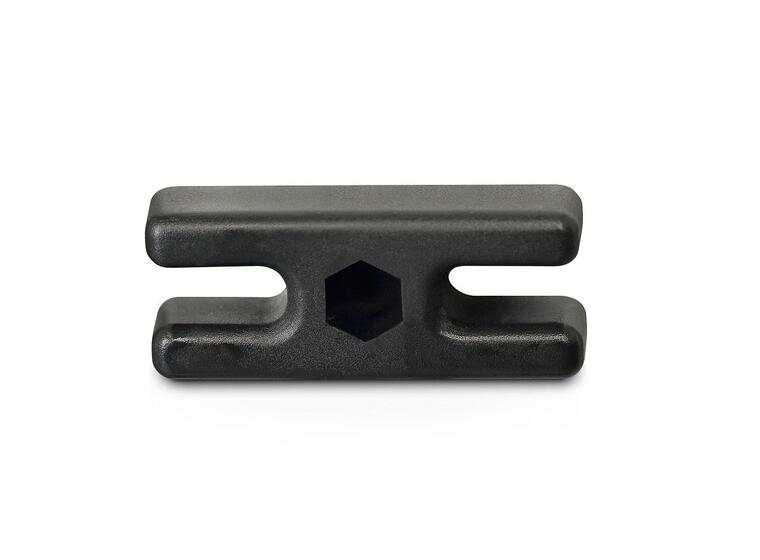 Nettkrok plast | 2 stk 26x10x4 mm | Svart 
