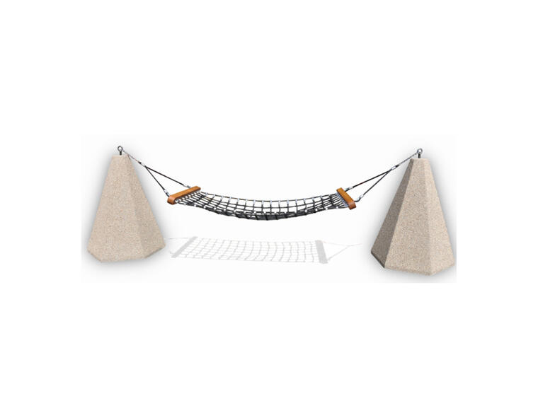 Parkbenk Hengekøye Hammock med betongfundament 