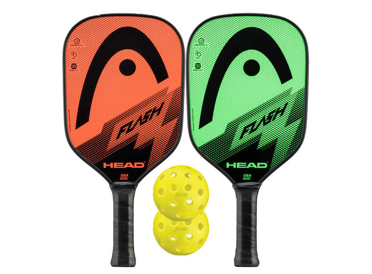 Pickleballracket HEAD Flash Fritid og trening | 2 racketer| 2 baller 