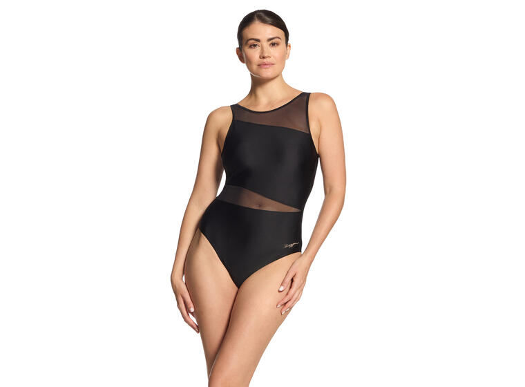 Rustique Mesh V back Badedrakt EU36 Zoggs | Svart | Ecolast 