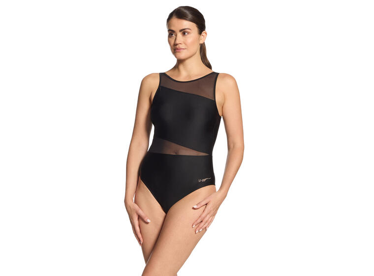 Rustique Mesh V back Badedrakt EU36 Zoggs | Svart | Ecolast 