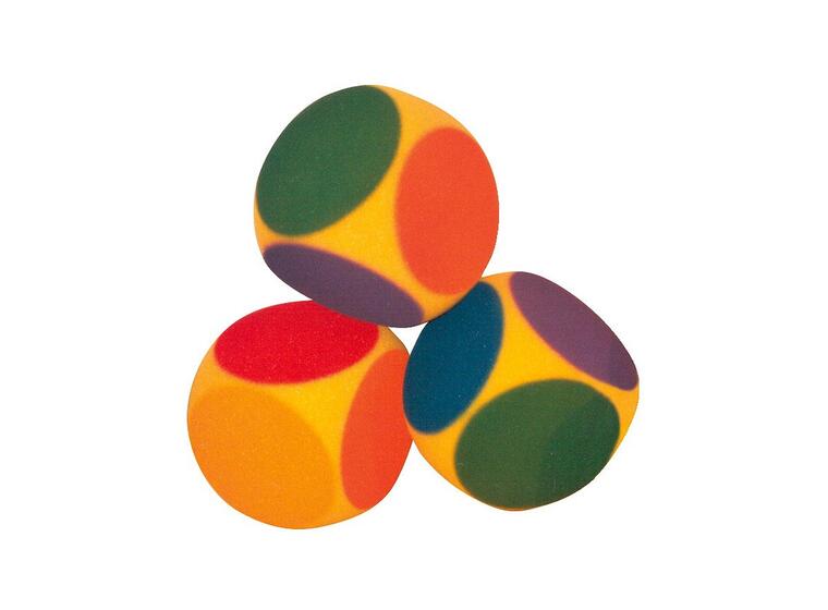 Terninger med farger 3 stk | 16 cm skumterninger 