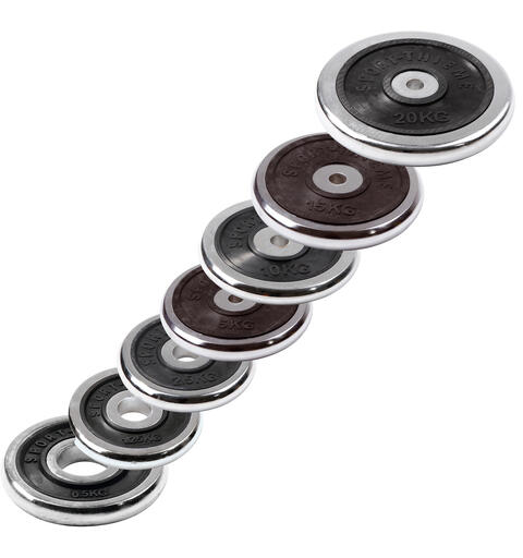 Vektskive krom - 30 mm Velg vekt: 0,5 til 20 kg