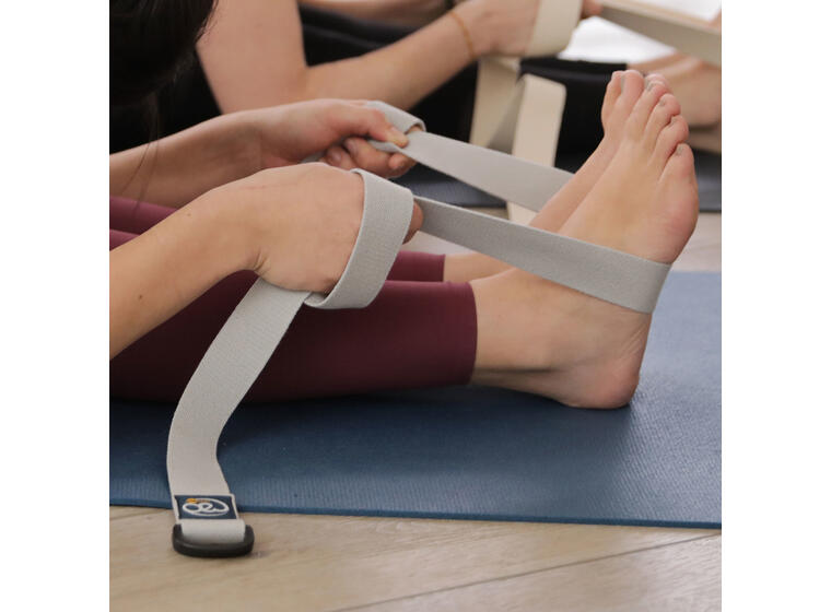 Yoga Strap 2,5 m | Sølv Yogabelte | Organic Cotton 