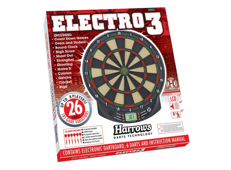 Dart Harrows Elektronisk Electro 3 Elektronisk dartskive inkludert 6 piler 