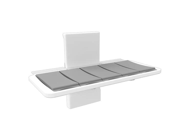 Dusjstellebord med ryggstøtte 146 cm El.| Justerbar|Vegghengt | Ryggstøtte 