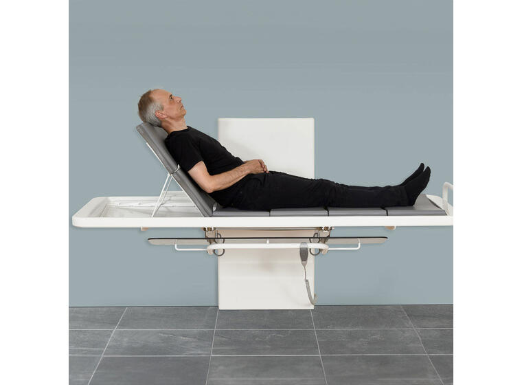 Dusjstellebord med ryggstøtte 146 cm El.| Justerbar|Vegghengt | Ryggstøtte 