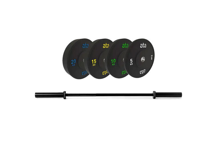 ata Pro Elite Bumper Plate Pakke 100 kg ata XF Bar 25mm 