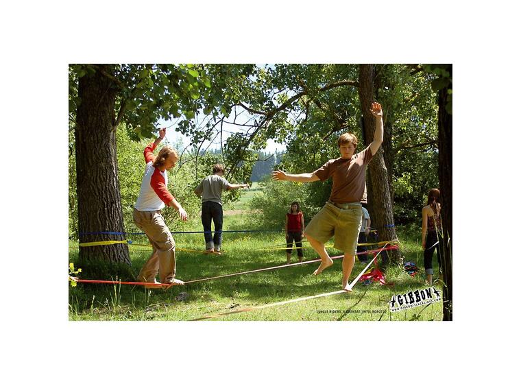 Schildkröt Slackline med ekstra læreline 15 m - klassisk balanseline 