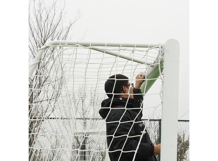 Fotballmål  5er | 3x2 m Hvitt | Rund profil | Nett 