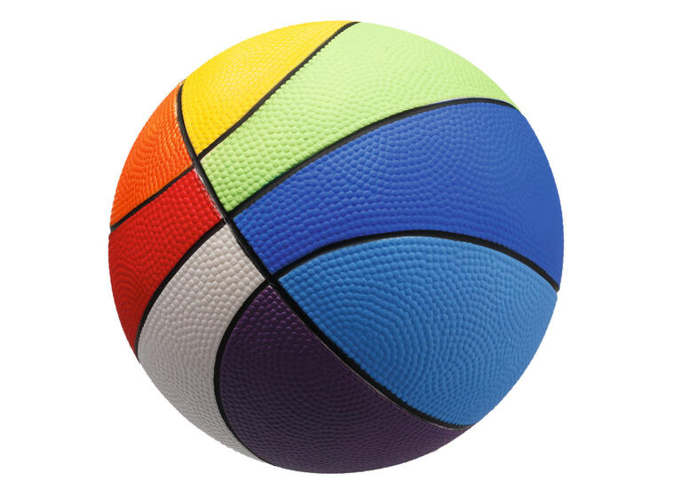 Softball PU-skum 20 cm regnbuefarget Myk basketball i størrelse 3 
