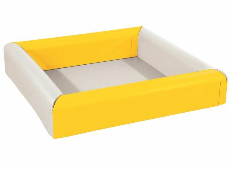 Ballbasseng Kvadrat 190x37 cm Gul | Ftalatfri | Med Baller 