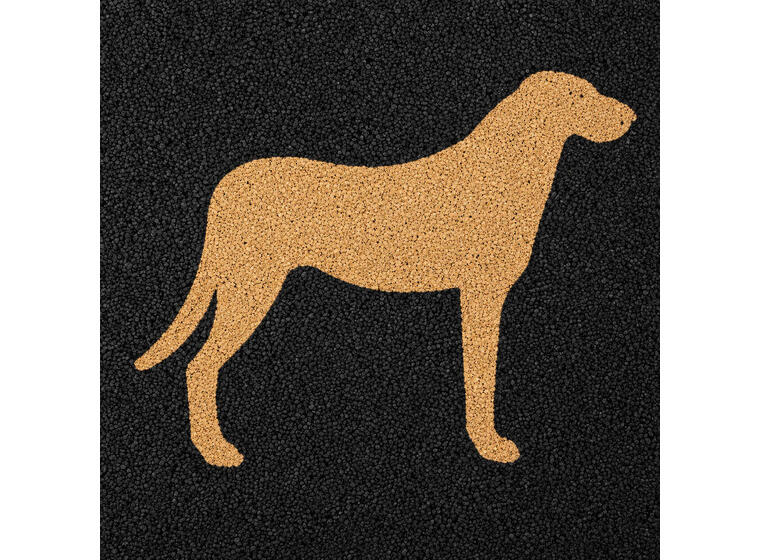 Støtmatte med motiv | 45 mm Svart støtmatte med hund 
