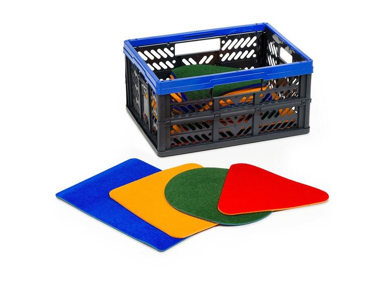 Fargede fliser i boks 40 x 30 cm | Gulvmarkeringssett 