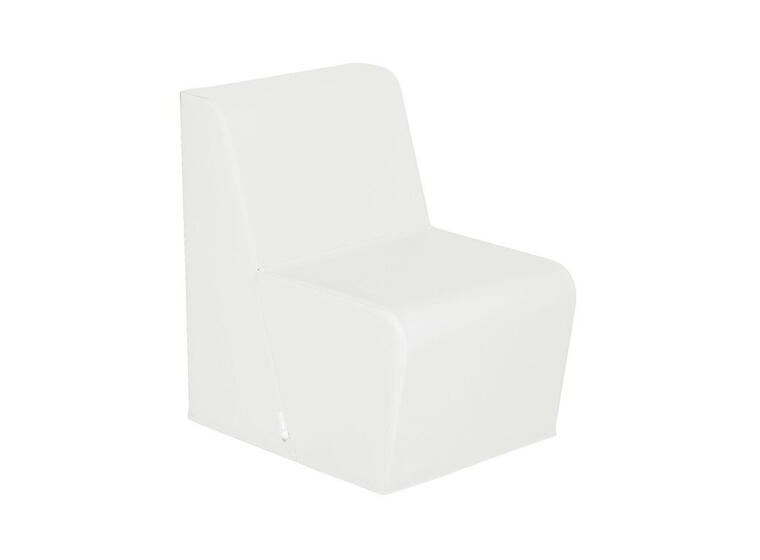 Skumstol rett – H: 40 cm - Hvit L 55 x B 73 x H 75 cm 