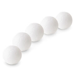 Foosball ball Kunststoff | 36 mm 5 stk baller til fotballspill | Hvit