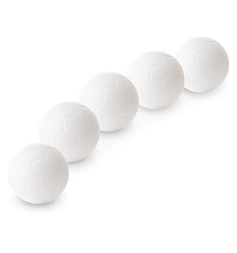 Foosball ball Kunststoff | 36 mm 5 stk baller til fotballspill | Hvit