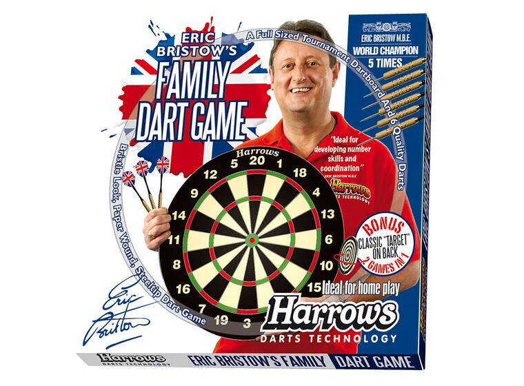 Dart Harrows World Champion Family Tradisjonell dartskive med 6 piler 