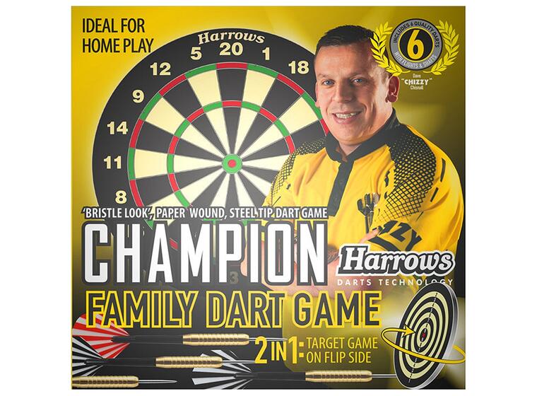 Dart Harrows World Champion Family Tradisjonell dartskive med 6 piler 
