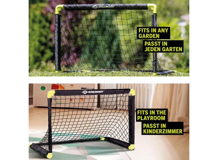 Schildkröt Fotballmål | 2 stk 90x60 cm | Sammenleggbare mål 