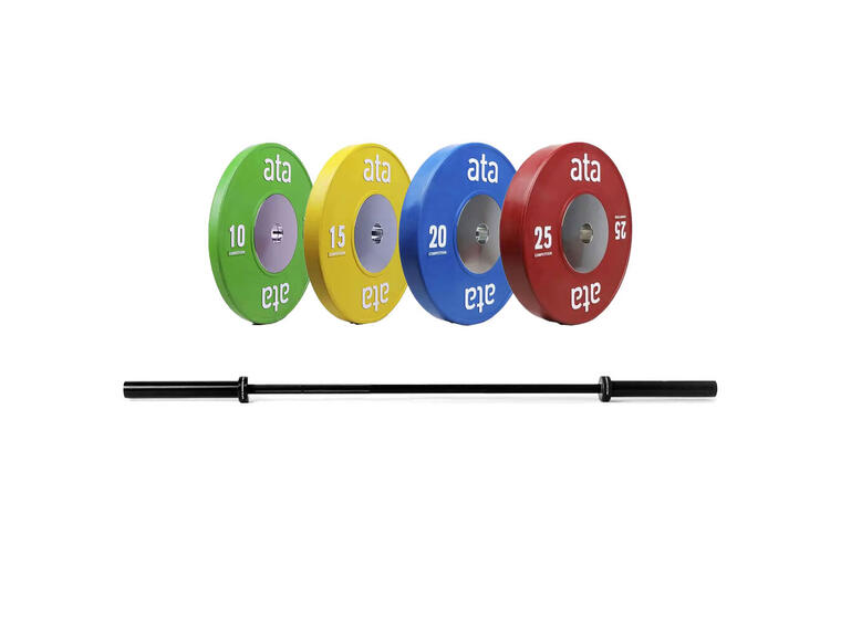 Vektsett ata Competition 140 kg+20kg Bar 2 av hver | 10-15-20-25 kg 