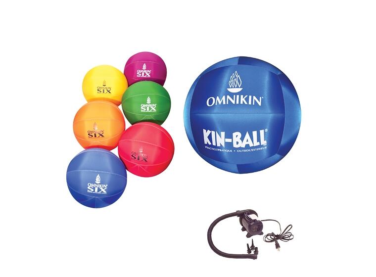 KIN-BALL og SIX Ball utendørspakke 1 KIN-BALL, 6 SIX Baller, pumpe, blærer 