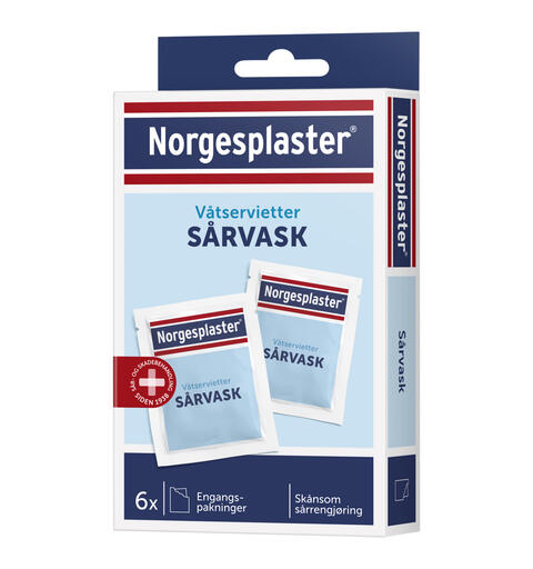S&#229;rvask v&#229;tservietter | 6 stk V&#229;tservietter til s&#229;rvask