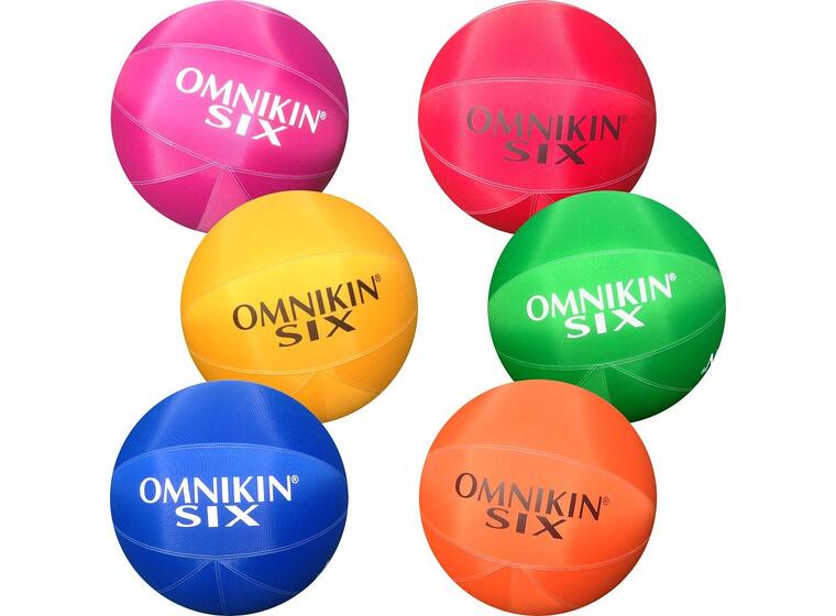 Omnikin® SIX Ballpakke | 6 stk. Lette Omnikin baller (46 cm) i 6 farger 