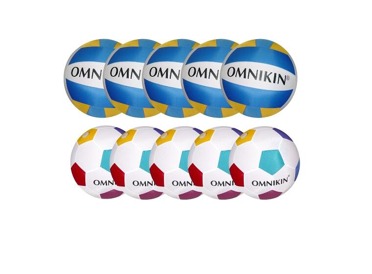 Omnikin® fotball- og volleyballpakke Pakke med 10 superlette baller 