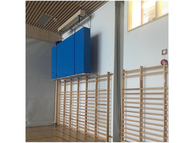 Vegghengt matteheis med el-motor 340 x 40 cm med plattform 