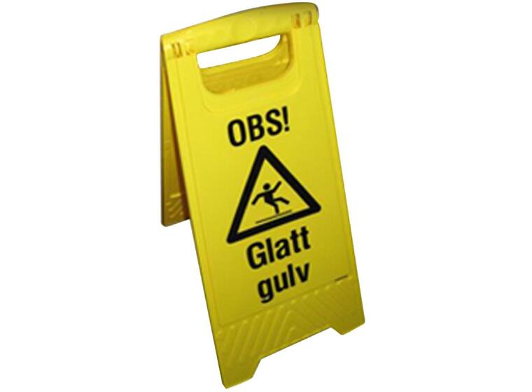 Skilt flyttbar med tekst - Vasking pågår Varselskilt med symbol og tekst 