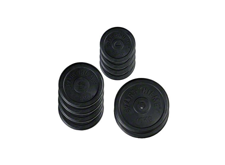 Vektpakke Gummiert 50 kg | 30mm 4x 2,5 kg | 4x 5 kg | 2 x10 kg 