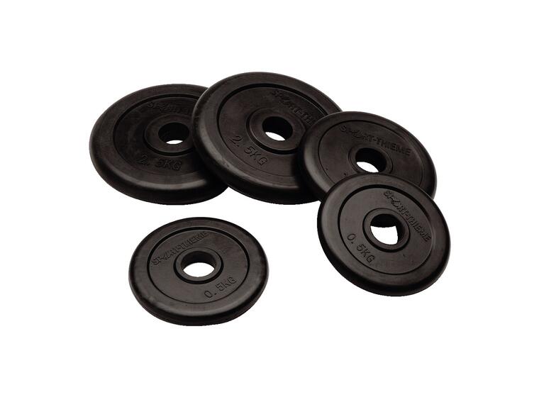 Vektpakke Gummiert 50 kg | 30mm 4x 2,5 kg | 4x 5 kg | 2 x10 kg 