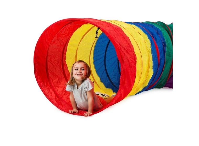 Leketunnel Mega | 370 cm Krabbetunnel i regnbuens farger 