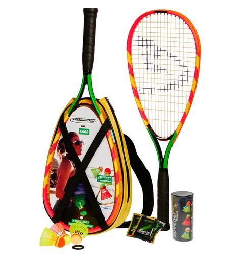 Speedminton Sett S600 2 racketer, 3 baller, 2 lys og bag