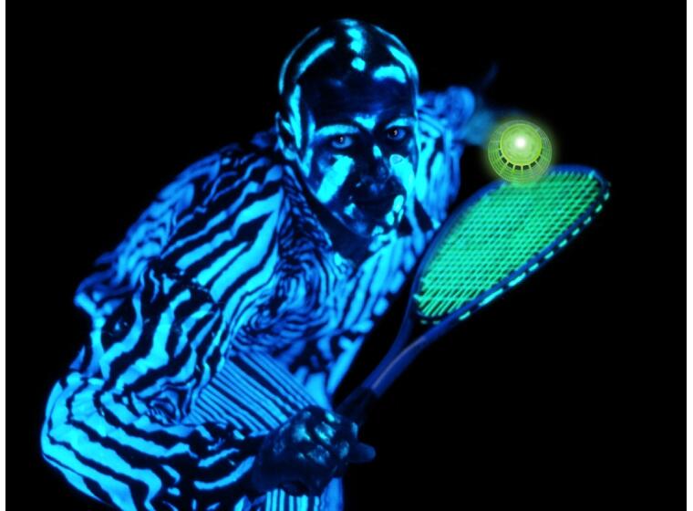 Tilbehør - Sminkesett til Blackminton Kroppssminke som lyser ved blacklights 
