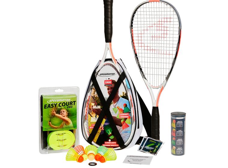 Speedminton Sett S900 2 racketer, 5 baller, banemarkering ++ 