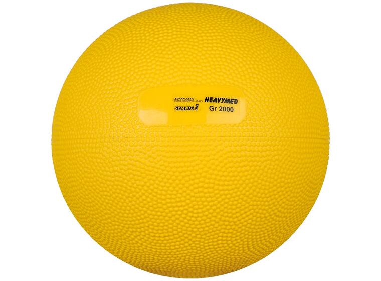 Medisinball Heavymed 2 kg Lateksfri med sprett - Gul 
