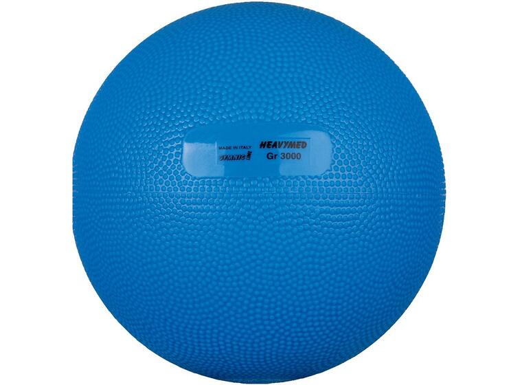 Medisinball Heavymed 3 kg Lateksfri med sprett - Blå 