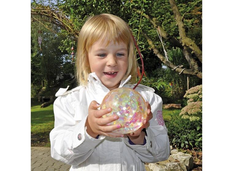 Regnbueball Diamant 10 cm Vannfylt og glitrende ball 
