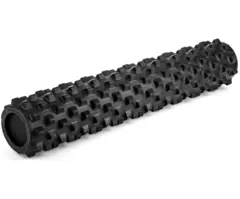 RumbleRoller Foam Roller Svart 15 x 77,5 cm | Ekstra fast
