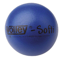 Softball Volley Softi 16 cm bl&#229; Skumball med el&#233;-trekk