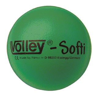 Softball Volley Softi 16 cm gr&#248;nn Skumball med el&#233;-trekk