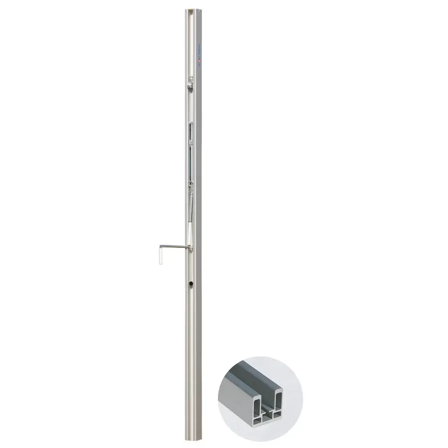 Volleyballstolper DVV 2 |  80x80 mm Strammes med sveiv | Kamper og turnering 