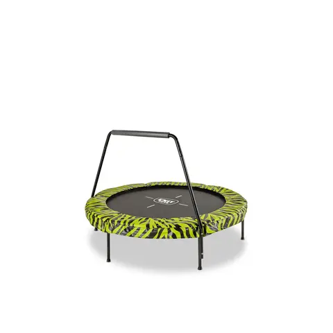 EXIT Tiggy junior trampoline med stang 140 cm | Svart / Grønn