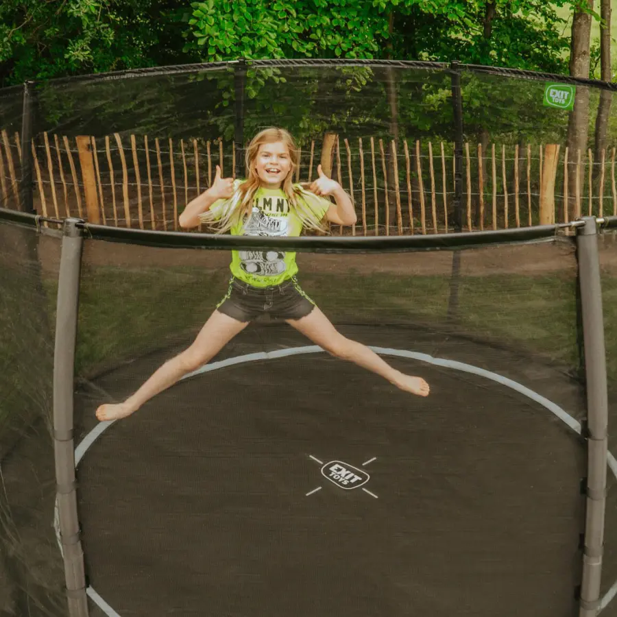 EXIT Dynamic Bakketrampoline Sikkerhetsnett | 366 cm | Svart 