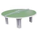 Bordtennisbord Rundt Grønt Grønn | Utendørs | Med stålnett