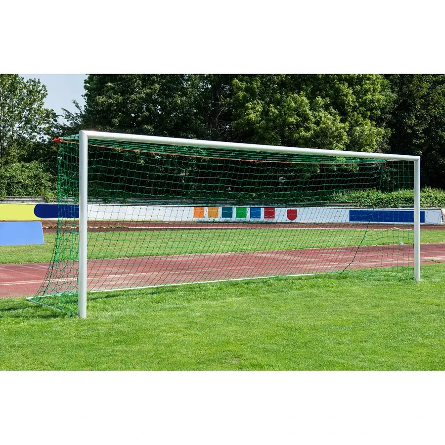 Fotballmål 7,32x2,44 m m/bakkehylser 11'er mål | Oval profil | Sølv 