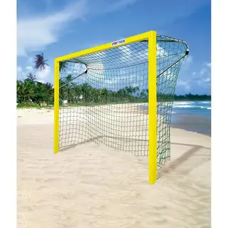 M&#229;l Beachh&#229;ndball 3x2 m m/hylser (1 stk) Pulverlakkert gult