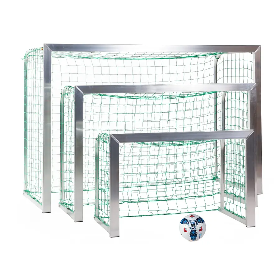 Minimål foldbart 120 x 80 cm Robust alu fotballmål | 10 cm masker 